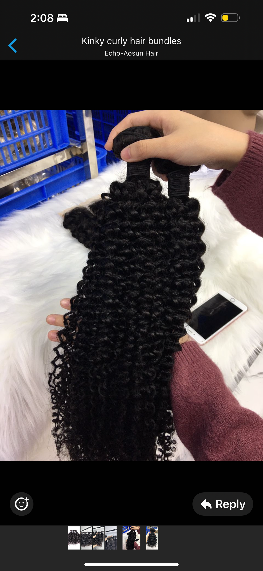 Kinky curly hair bundles