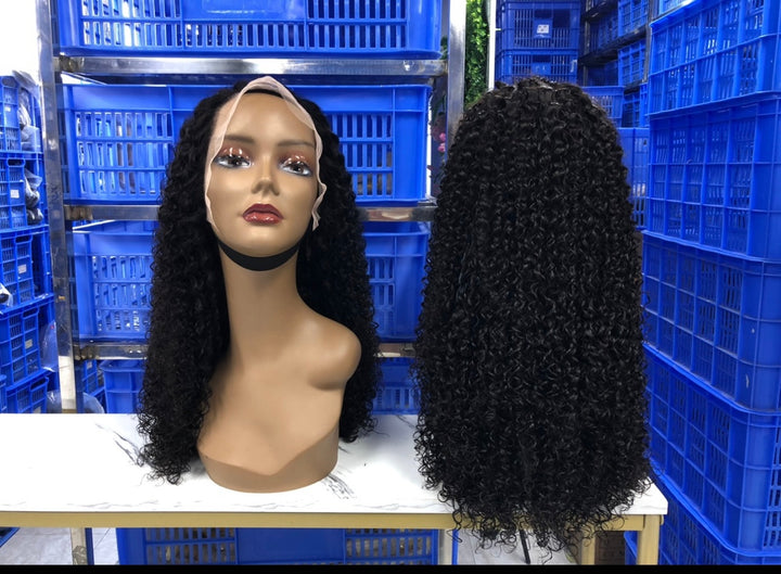 double drawn kinky curly 200% density