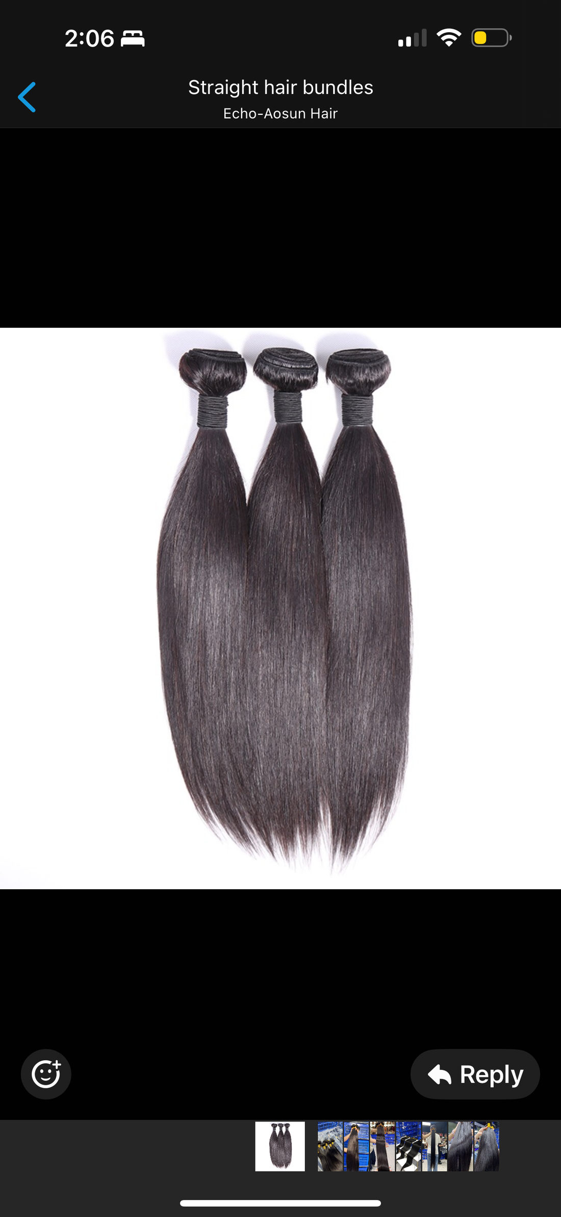 Straight hair bundles